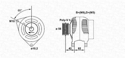 MAGNETI MARELLI 943355045010 -  Генератор